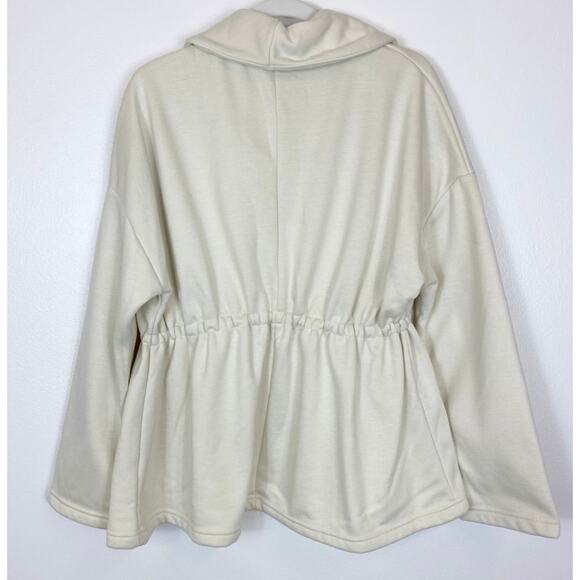 Fabletics "Sage" Open Front Jacket Cream Women's Large - Picture 6 of 15